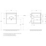 База под раковину BELBAGNO KRAFT-500-2C-SO-RNN подвесная с двумя выкатными ящиками, Rovere Nebrasca Nature, 500x460x500 мм