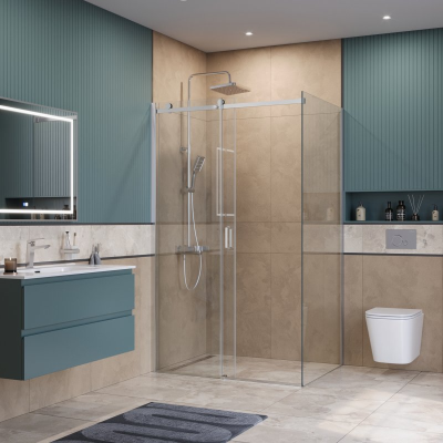 Душевой уголок BELBAGNO SOFT_CLOSE-2-AH-1-120/100-C-GM