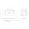 Тумба Rovere Tabacco 80 см BELBAGNO KRAFT KRAFT80RT-KEPMCO-1077-SET